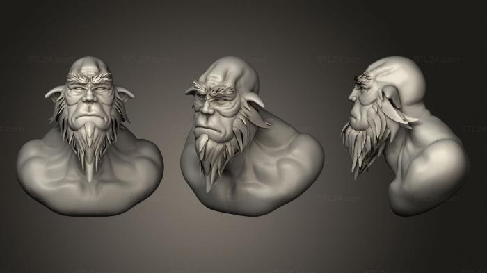 Busts of heroes and monsters (Ogre, BUSTH_1564) 3D models for cnc